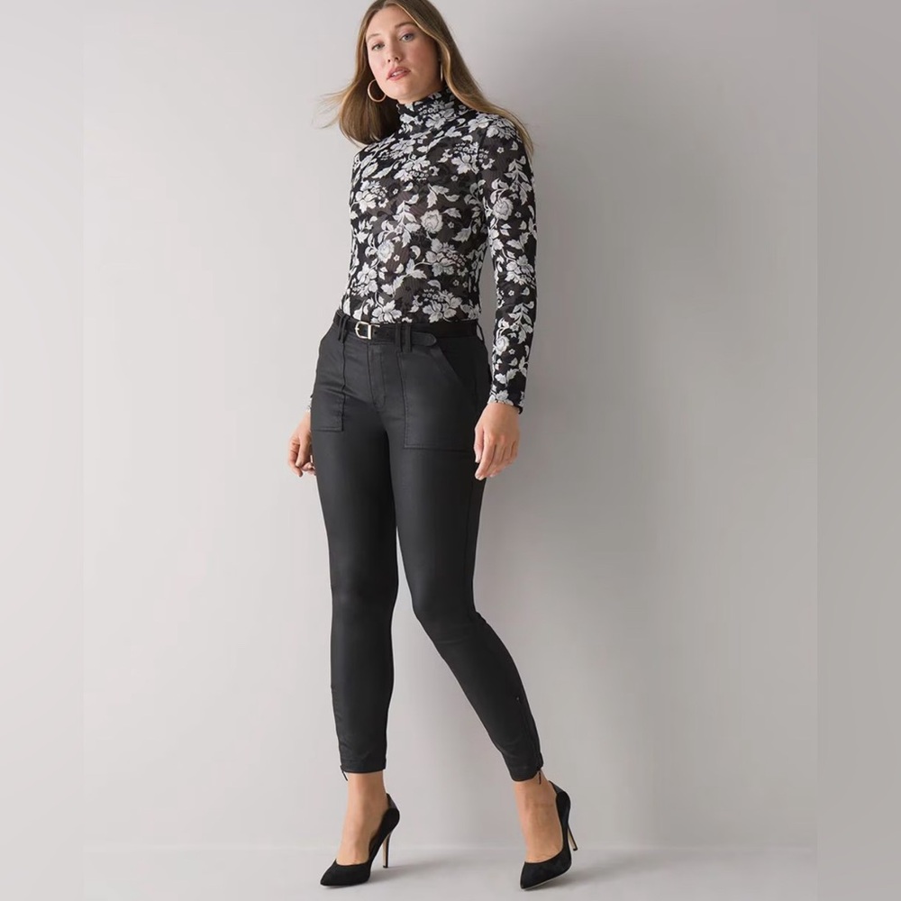 White House Black Market WHBM‎ Curvy -Fit High-Rise Coated Utility Slim Ankle.
